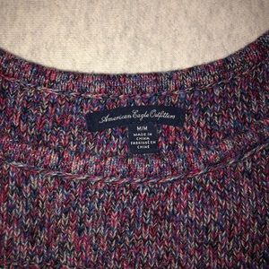 American Eagle Purple Knit Cropped Sweater